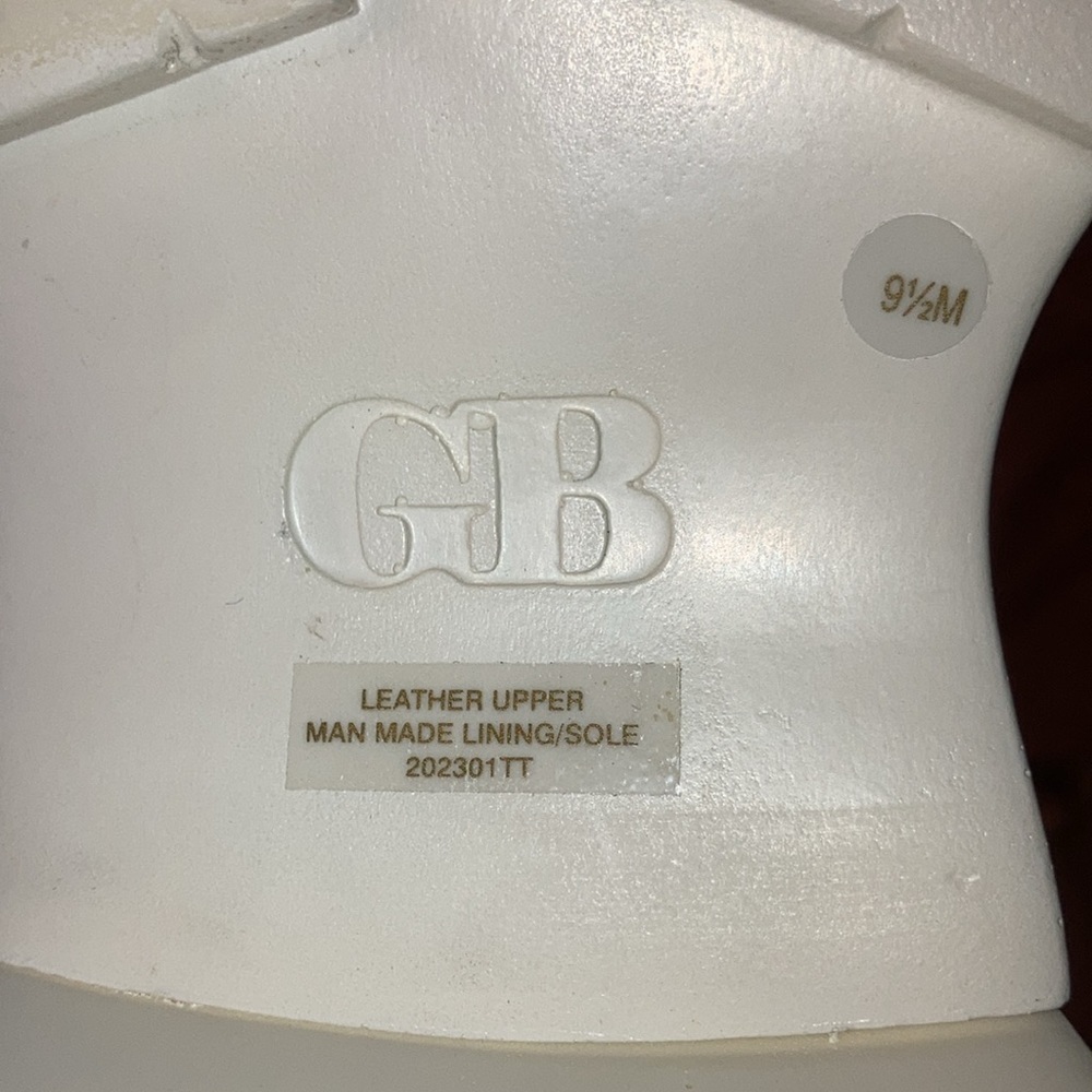 NWOT Gianni Bini White size 8 1/2 Wild-Child Leather Platform Sandals size 9.5 - Picture 10 of 13